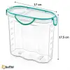 Kilitli Kapaklı Contalı Hava,Su Sıvı Geçirmez 1,7 Litre Erzak Saklama Kabı-SA585