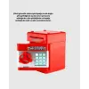 Kırmızı Atm Tasarımlı Şifreli Para Kasası Kumbara