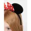Kırmızı Fiyonklu Minnie Mouse Taç Fare Tacı Kafa Bandı