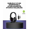 Kırmızı  Headset Mikrofonlu Sağlam Kablolu Konforlu