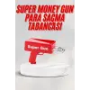 Kırmızı Parti Oyuncağı Para Saçma Fırlatma Tabancası Makinesi Super Money