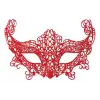 Kırmızı Renk Dantel Örgü İşlemeli Parti Maskesi Model 3