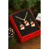 Kızak Yılbaşı Kutulu Zincir Kolye Set