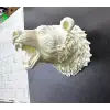 Krem Ayı Figürü Duvar Süsü Asılabilir Hediyelik Dekoratif 25x19 cm