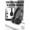 Kulak Üstü TF Kart ve AUX Destekli Ergonomik Bluetooth Kulaklık