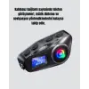 LCD Ekranlı Bluetooth Kask Kulaklığı FM Radyo ve SD Kart Girişli