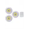 Led Lamba 3lü Uzaktan Kumandalı Yapışkanlı