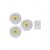 Led Lamba 3lü Uzaktan Kumandalı Yapışkanlı