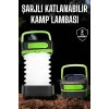 Led Lamba Kamp Lambası Hafif Taşınabilir Şarj Süreli Akordeon El Fenerli
