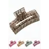 Leopar Desenli Dikdörtgen Mandal Toka 8 cm