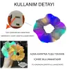 Lila Renk LED Işıklı Lastikli Saç Tokası - 3 Modlu