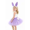 Lila Tavşan Kostüm Seti Kız Çocuk – Tütü Etek, Taç, Papyon, Ponpon