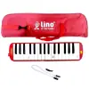 Lino 32 Tuşlu Bez Çantalı Melodika Kırmızı