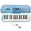 Lino 32 Tuşlu Bez Çantalı Melodika Pastel Mavi
