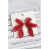 Lotus Model Kırmızı Renk Tüllü Kadın Küpe