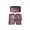 Manikür Pedikür Seti 7 Parça Tırnak Makası Kaş Makası Cımbız Çantalı