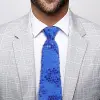 Mavi Pul Payetli Işıltılı Parti Kravatı 33 cm
