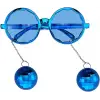 Mavi Renk Disko Toplu Küpeli Parlak Yılbaşı Parti Gözlüğü