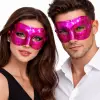 Metalize Parlak Parti Maskesi Pembe Renk 16x7 cm