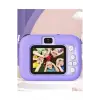Mini 1080p Hd Çocuk Kamera Dijital Fotoğraf Makinesi 2.0 Inç Ekran 5 Adet Oyun Mor