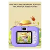 Mini 1080p Hd Çocuk Kamera Dijital Fotoğraf Makinesi 2.0 Inç Ekran 5 Adet Oyun Mor