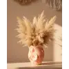 Modern 3D Turuncu Çiçek Vazo Masaüstü Salon Dekoru