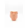 Modern 3D Turuncu Çiçek Vazo Masaüstü Salon Dekoru