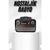 Müzik Kutusu Bluetooth Bağlantılı El Fenerli Nostaljik Tasarım Radyo