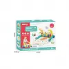 BX BIB6015 -Vardem Piyanolu 2 in 1 Bebek Yürüteci ve Tavşan Desenli Mavi Oyun Halısı