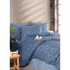 Nevresim Dünyası Ranforce Çift Kişilik Nevresim Takımı Narin Lacivert