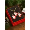 Noel Baba Yılbaşı Kutulu Zincir Kolye Set