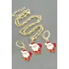 Noel Baba Yılbaşı Kutulu Zincir Kolye Set