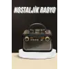 Nostaljik Radyo Bluetooth Bağlantılı Müzik Kutusu Ahşap