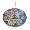 Obsidian Taşı 7 Çakra (Chakra) Tasarımı Tütsülük