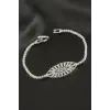 Oval Zirkon Taşlı Çocuk Bileklik 16 cm