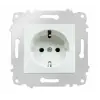 Beyaz Çocuk Korumalı Topraklı Priz Çerçevesiz - Priz ve Anahtar İçin Uyumlu Çerçeve