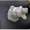 Özel Tasarım Beyaz Ayı Duvar Aksesuarı 3D Dekoratif Heykel 25x19 cm