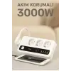 P10 3x Priz 3000w Akım Korumalı 4x Usb 2x Type-c Girişli Çoklu Priz