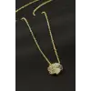 Papatya Zirkon Taşlı Kolye