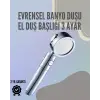 Paslanmaz Çelik Çok Fonksiyonlu El Duş Başlığı – 3 Modlu Püskürtme Seçeneği