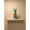 Pastel Rainbow Kedi Figürü Masa Ve Raf Üstü Ev Dekorasyonu