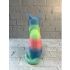Pastel Rainbow Kedi Figürü Masa ve Raf Üstü Ev Dekorasyonu