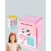 Pembe Atm Kasa Görünümlü Elektronik Şifreli Çocuk Kumbarası