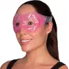 Pembe Jel Boncuklu Göz Maskesi, Soğuk & Sıcak Kullanım Rahatlatıcı Terapi Maskesi