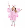 Pembe Kelebek Kız Seti – 50 cm Kelebek Kanadı, Taç ve Asa