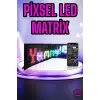Piksel Led Matrix RGB Işıklı Led Yazılı Bluetooth Bağlantılı