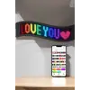 Piksel Led Matrix RGB Işıklı Led Yazılı Bluetooth Bağlantılı