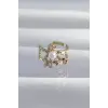 Pirinç Gold Renk İncili Ahtapot Earcuff Küpe