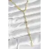 Pirinç Gold Renk Kadın Manifest Kolye