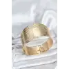 Pirinç Gold Renk Levha Model Kadın Bileklik